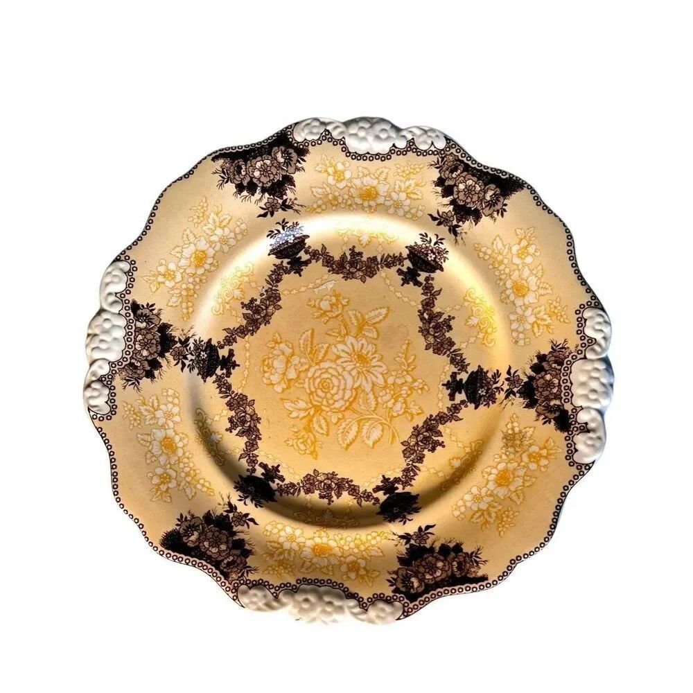 Anthropologie Etruscan Dessert Salad  Plate Vintage Shabby Chic NWT NOS